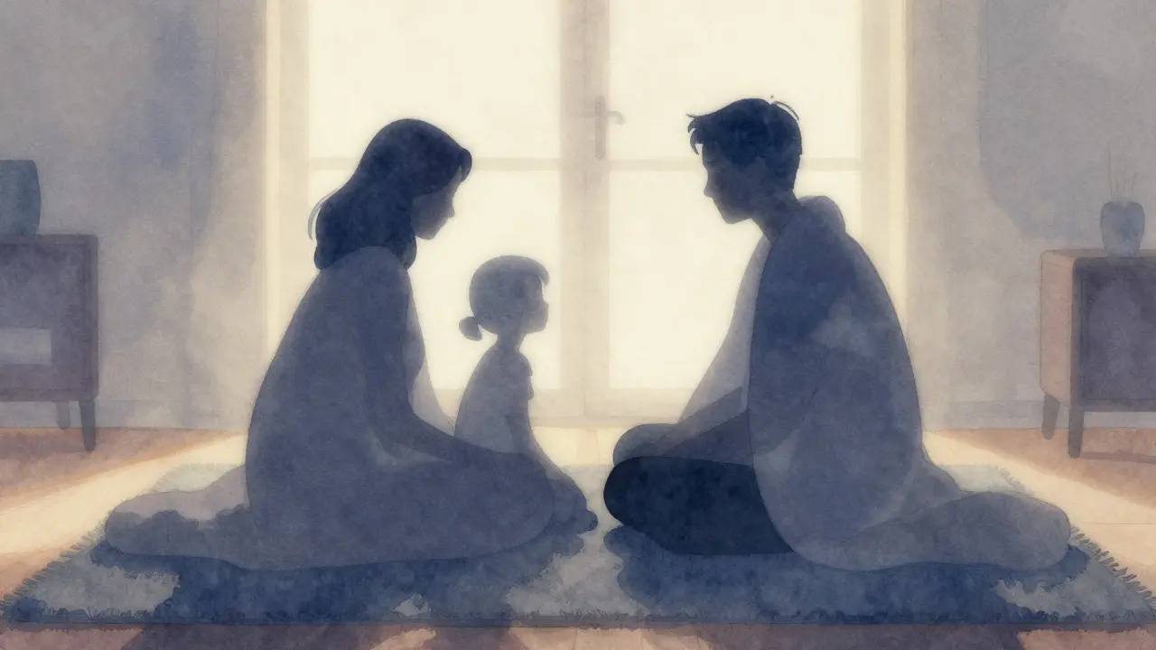 Güven dolu atmosferde dinlenmiş çiftin silüeti