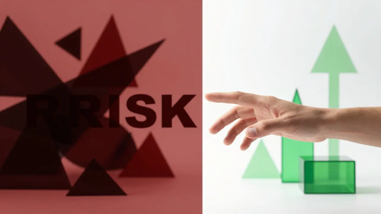 Riskleri ve güvenlik tercihlerini karşılaştıran sembolik görsel